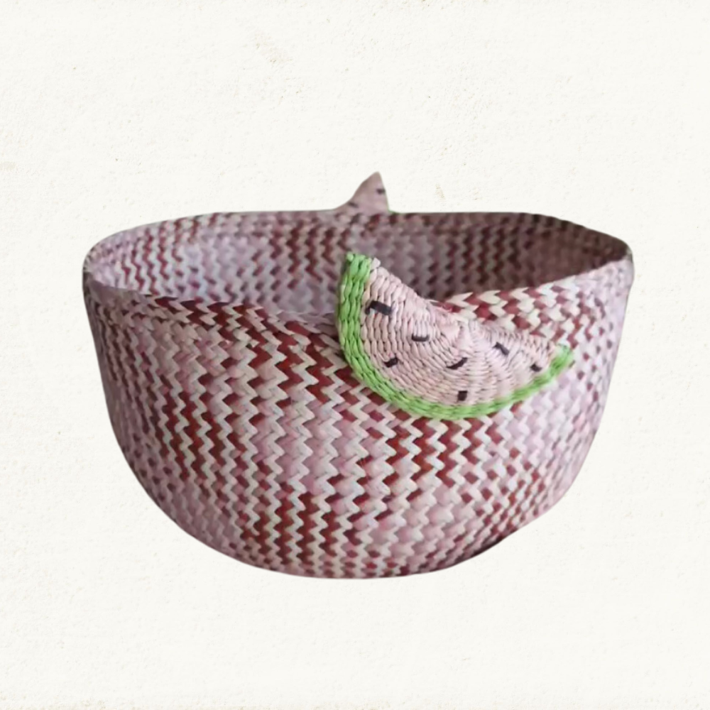 Watermelon Basket - Handmade Iraca Palm - Home Decor