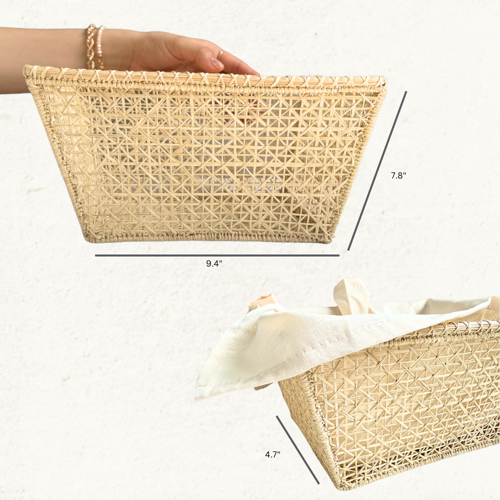 Rectangular Basket - Made of Iraca Palm - Home Decor