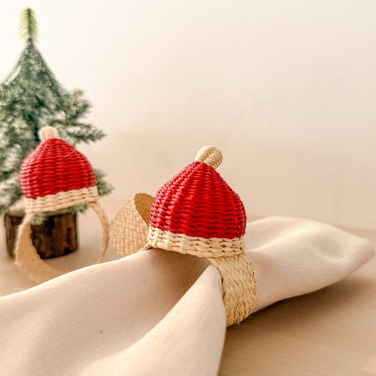 Santa Hat Napkin Ring for Holiday / Christmas Season