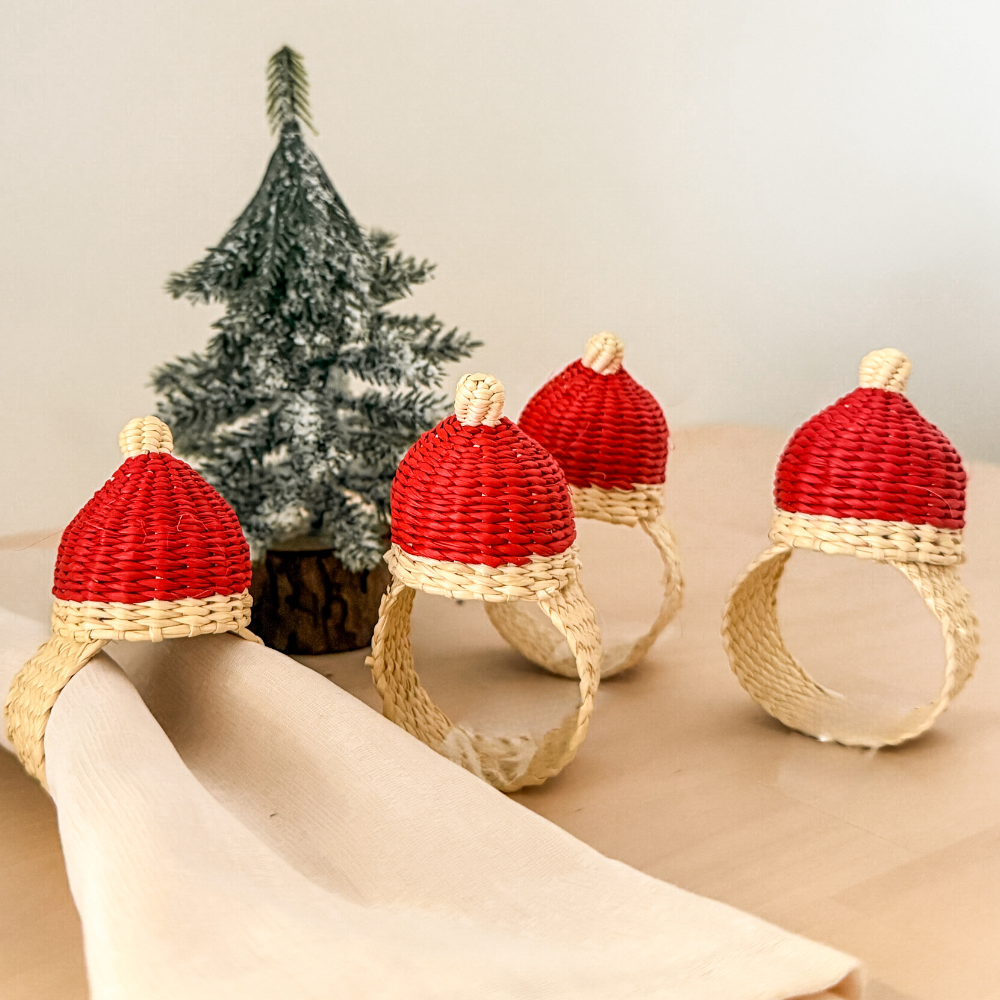 Santa Hat Napkin Ring for Holiday / Christmas Season