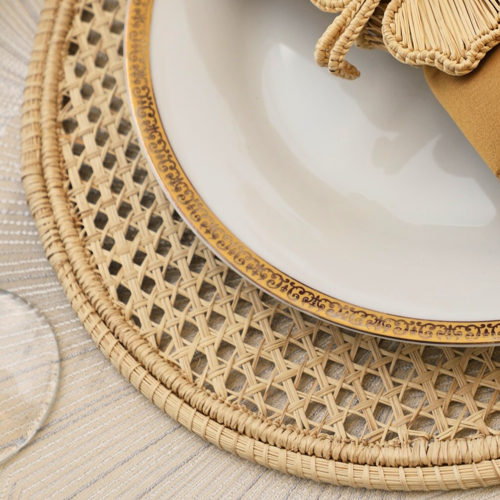 Handmade Iraca Palm Placemat - Scandinavian Place Mat - Pack of 6