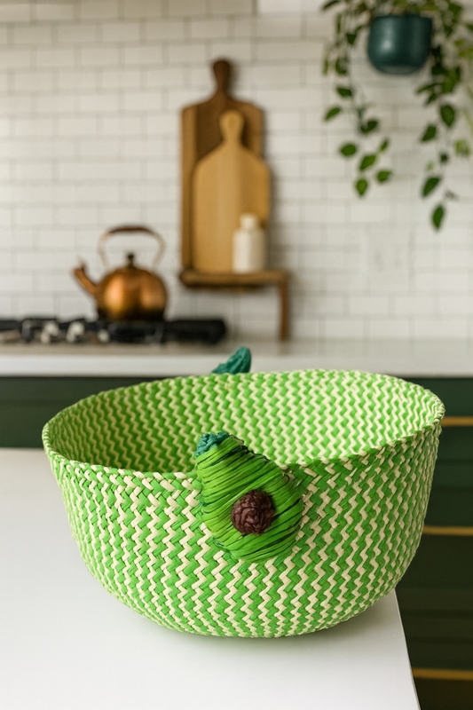 Avocado Basket - Handmade Iraca Palm - Home Decor