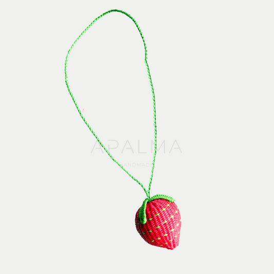 Strawberries Charm - Handmade Charms in Iraca Palm