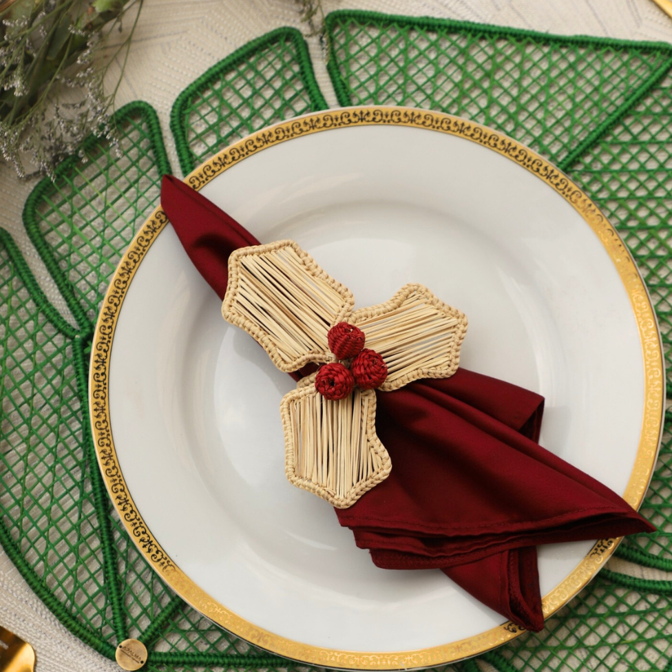 Holly Berry Napkin Ring - Sold by Set