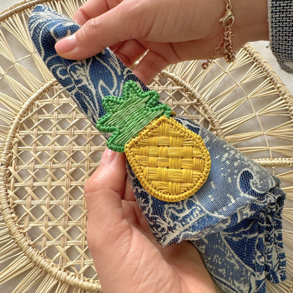 Pineapple Napkin Ring - Made of Iraca Palm
