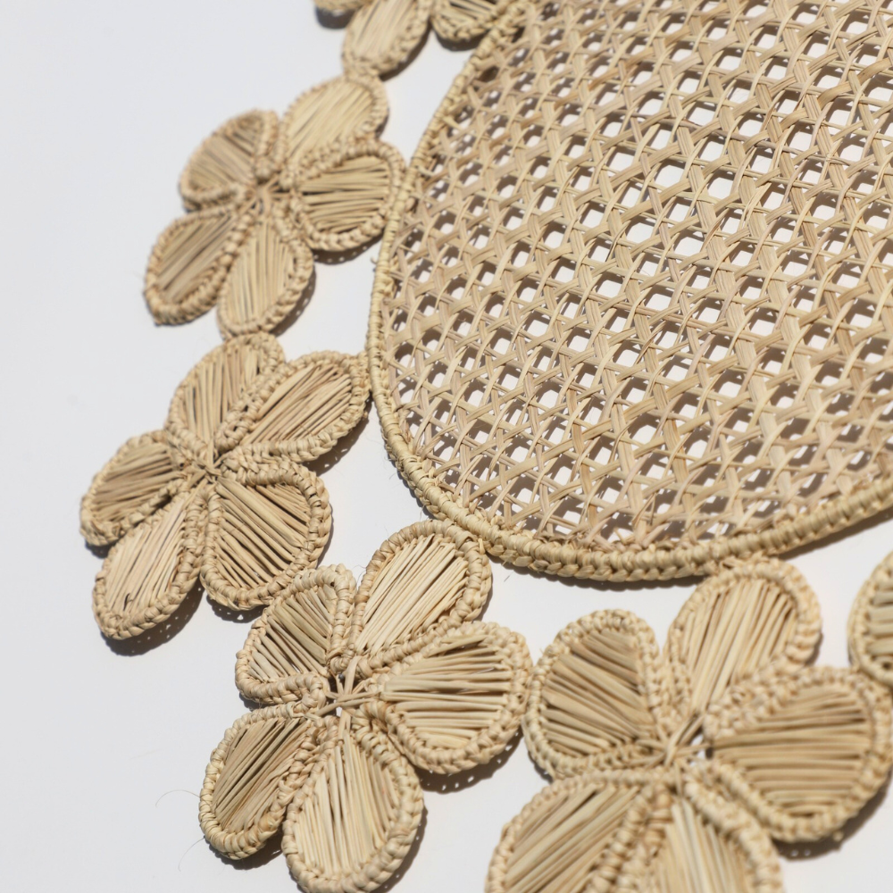 Handmade Iraca Palm Placemat - Blossom Place Mat - Pack of 6