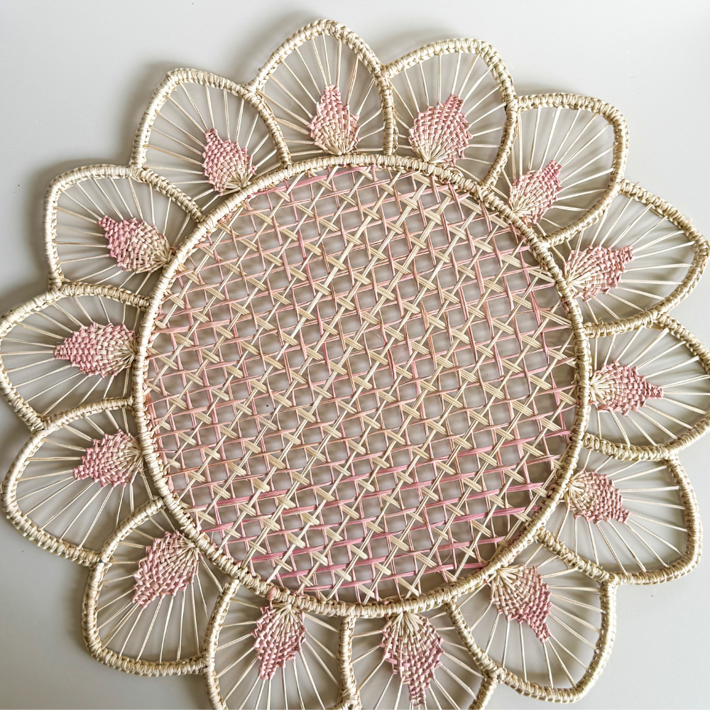 Sunflower Placemat - Pack of 6 - Handmade Iraca Palm