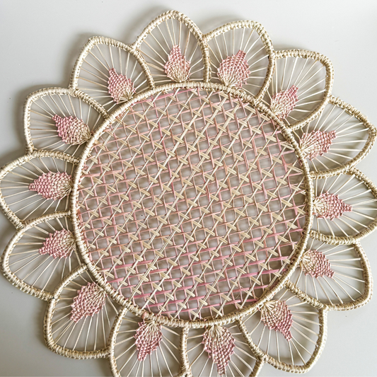 Sunflower Placemat - Pack of 6 - Handmade Iraca Palm
