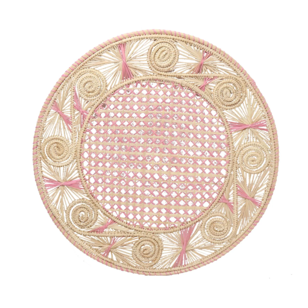 Handmade Iraca Palm Placemat - Caracoli Color Placemat Pack of 6 - Table Decor