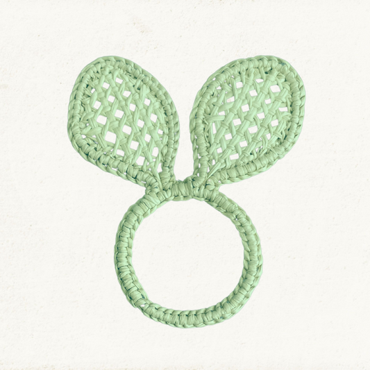 Bunny Ears Napkin Ring - Made of Iraca Palm