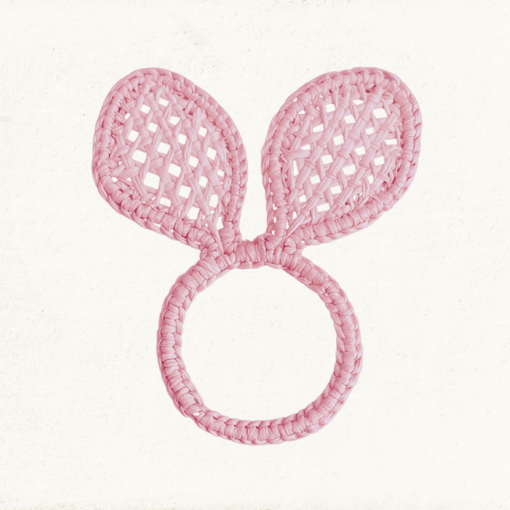 Bunny Ears Napkin Ring - Made of Iraca Palm