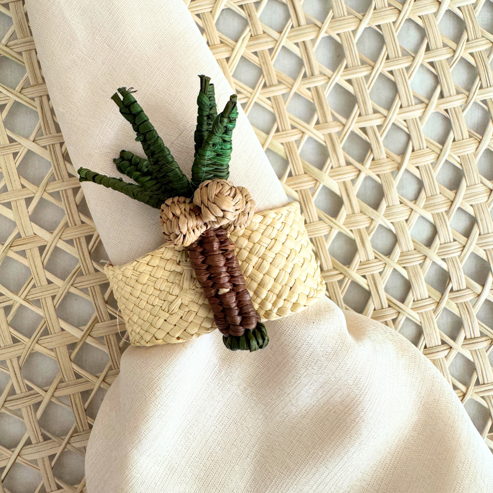 Palm Tree Napkin Ring - Made of Iraca Palm