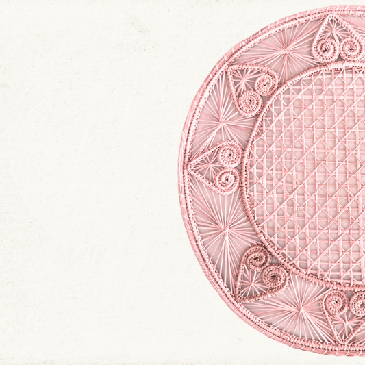 Oh My Heart Placemat - Handmade Iraca Palm - Home Decor