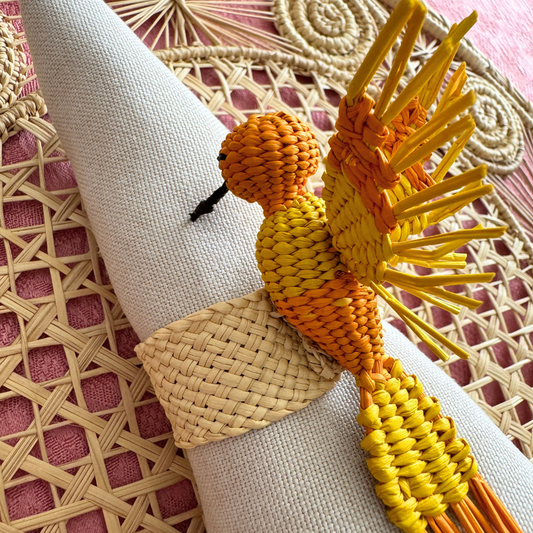 Hummingbird Napkin Ring - Made of Iraca Palm