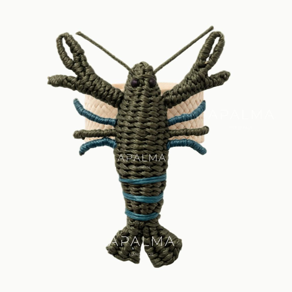Lobster Napkin Ring made of iraca palm / Set of 4 or 6