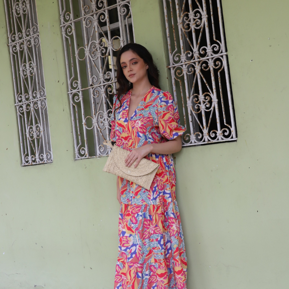 Straw Bag - Hand Woven Iraca Palm Bag - Jazmin Clutch Bag