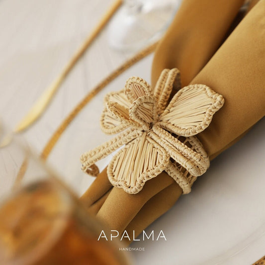 Orchid Napkin Ring - Made of Iraca Palm