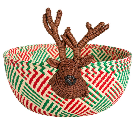 Holly Reindeer Basket – The Woodland Reindeer Basket