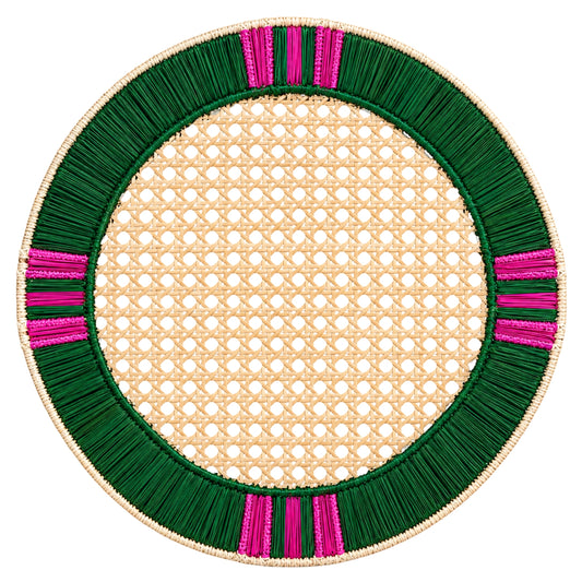 The Secret Garden Pink - Iraca Palm Placemat
