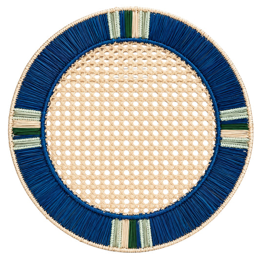 The Secret Garden Blue - Iraca Palm Placemat