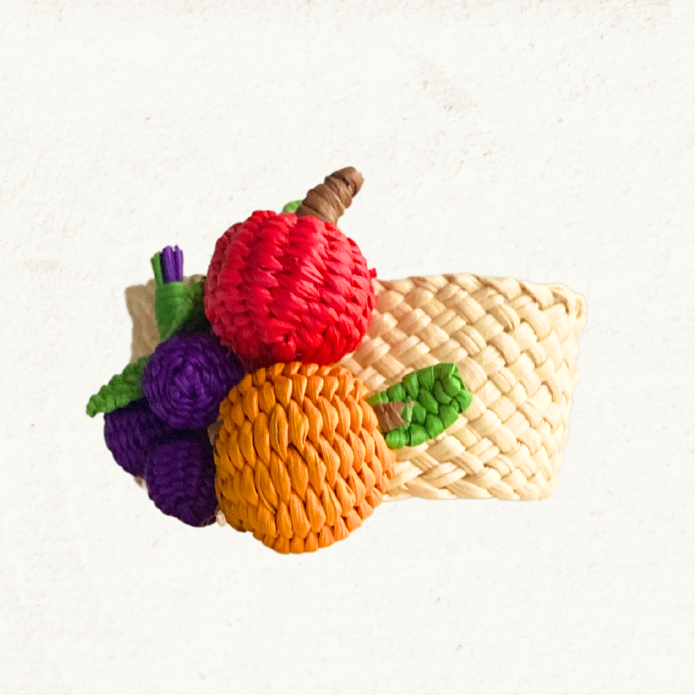 Little Fruits Napkin Ring - Made of Iraca Palm - Sold by Set