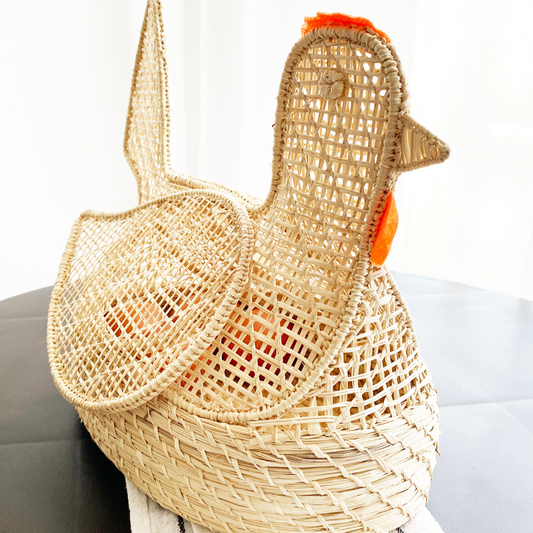Handmade Iraca Palm - Egg Basket - Home Decor