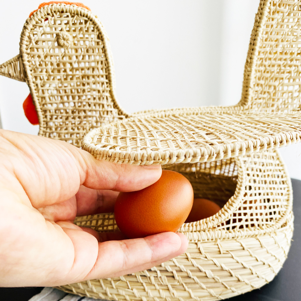 Handmade Iraca Palm - Egg Basket - Home Decor