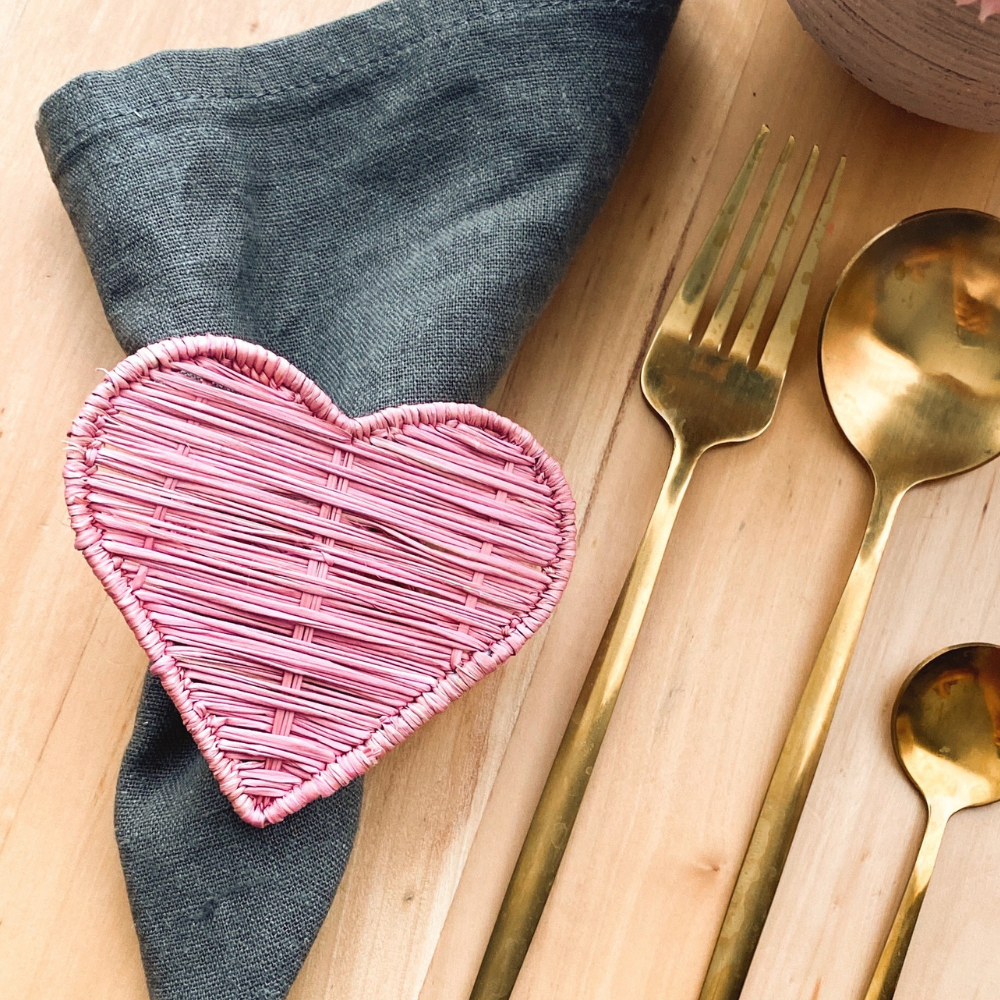 Heart Shape - Valentine's Napkin Ring - Sold by Set
