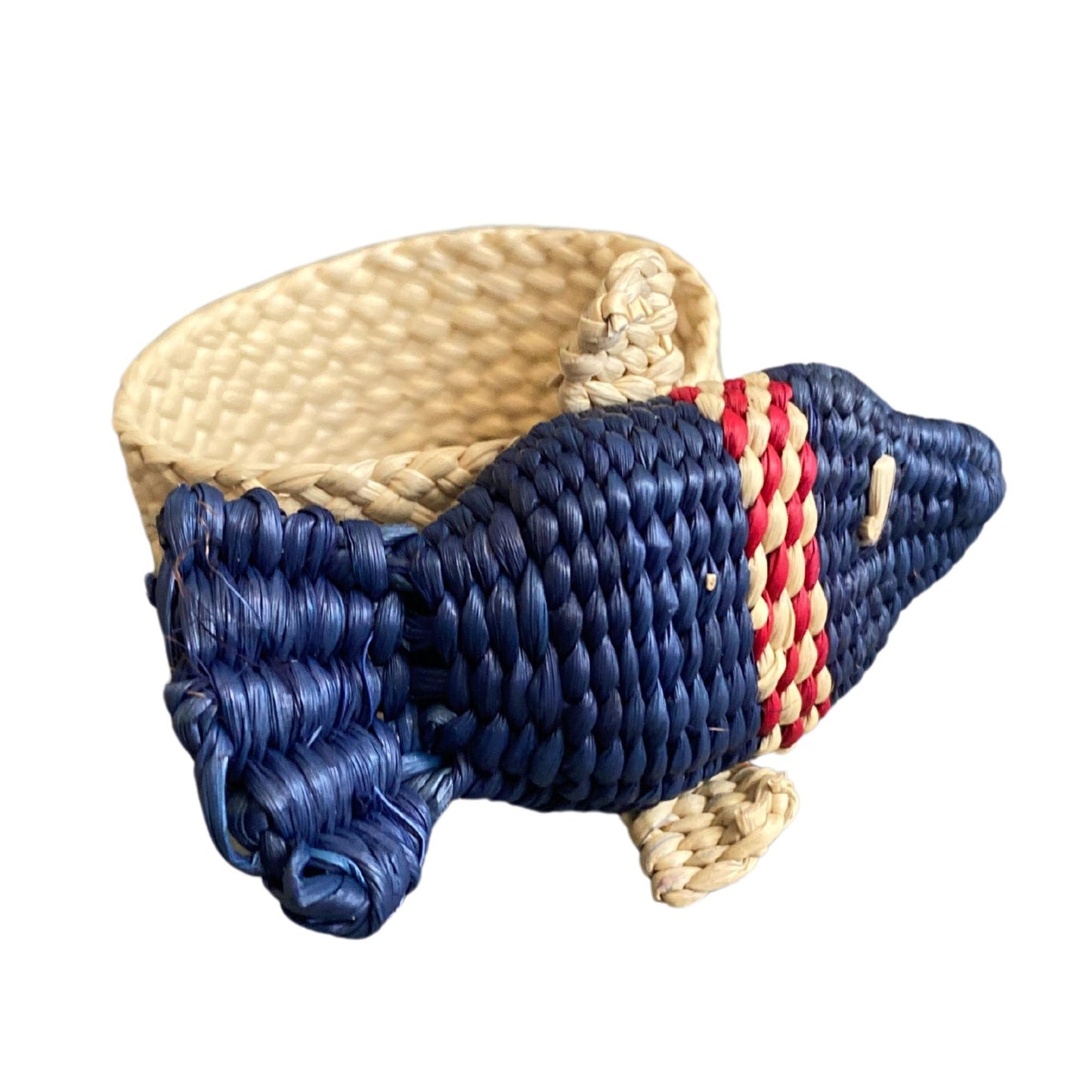 Nautical Fish Navy Blue Napkin Ring - Sold by Set
