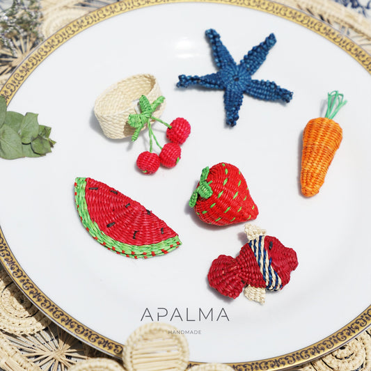 Fruit Napkin Ring made of iraca palm