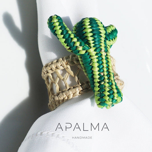 Arizona Cactus Napkin Ring - Made of Palm - Sold individually or by Set